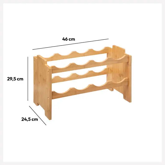Portabottiglie per 8 bottiglie impilabile bambù